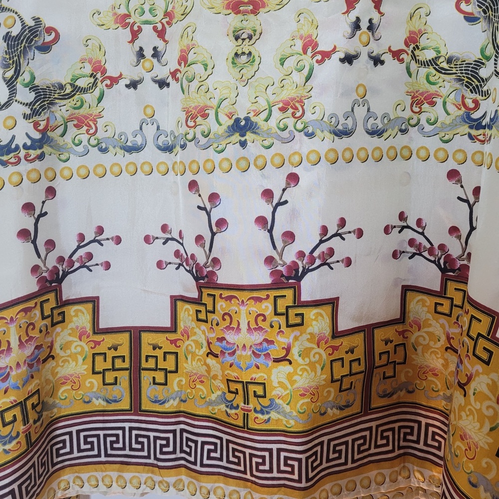 Johnny was 100% Silk Blouse Size Large - Picture 4 of 7